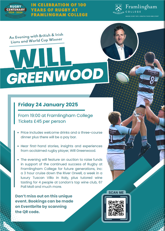 An evening with England and British & Irish Lion Will Greenwood